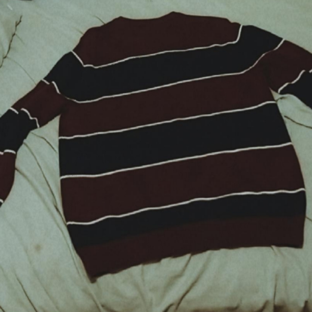 Chaps Blue and Red Oversized Stripped Sweater